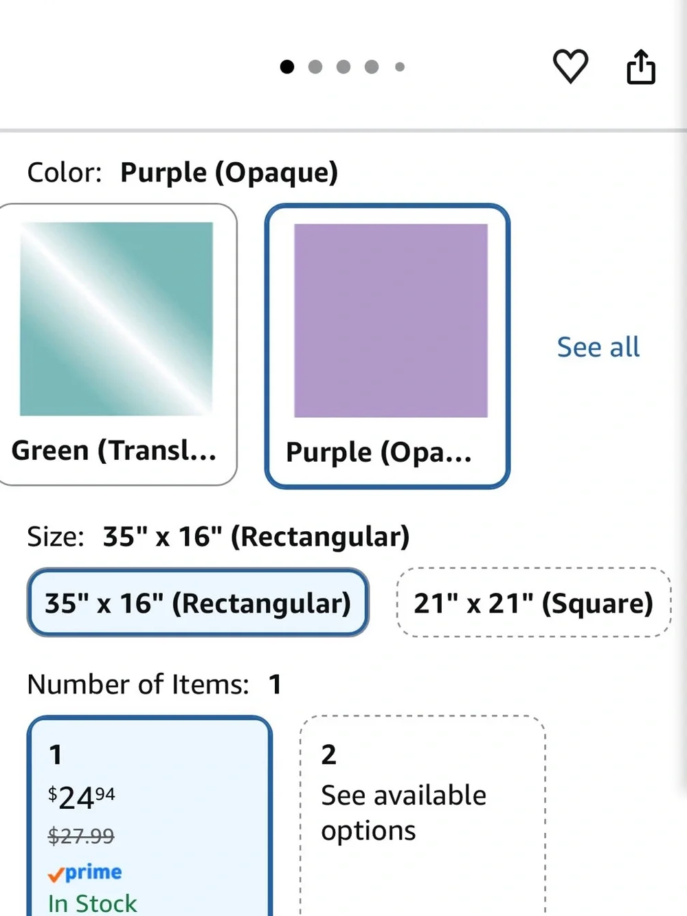 New Without Tags Gorilla Grip Bath Tub Shower Mat in Opaque Purple. 35” x 16”